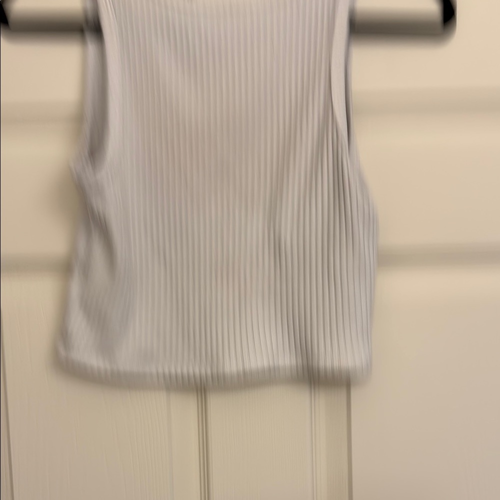 White Ribbed Tank Top - Picture 2 of 4